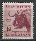 Zuid-Afrika 1960-1961 - Yvert 222 - Dierenreeks Gnoe  (ST), Timbres & Monnaies, Timbres | Afrique, Affranchi, Envoi, Afrique du Sud