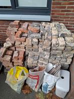 Oude handvormbaksteen zwart en rood, Doe-het-zelf en Bouw, Metselstenen, Ophalen, Gebruikt