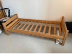 1 pers. massief grenen bed, Huis en Inrichting, Slaapkamer | Bedden, 190 cm of minder, 80 cm, Gebruikt, Vintage