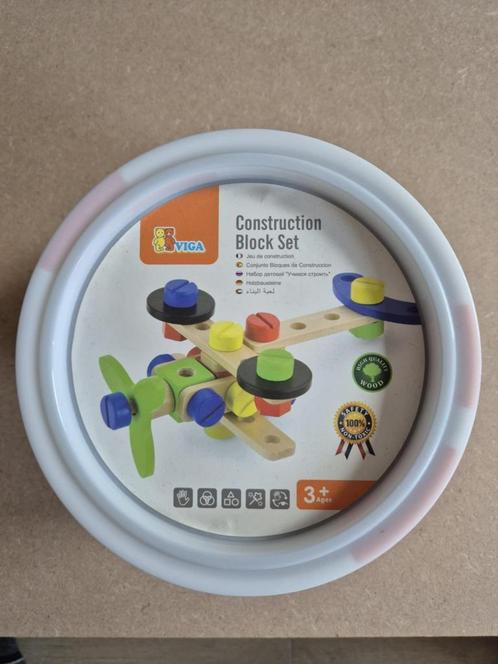 Constructiebouwset Hout 68-delig - Viga - vanaf 3 jaar, Kinderen en Baby's, Speelgoed | Educatief en Creatief, Bouwen, Ophalen of Verzenden