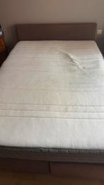 Bed 140*200, Huis en Inrichting, Slaapkamer | Boxsprings, Ophalen, Gebruikt, 70 cm of minder, Bruin