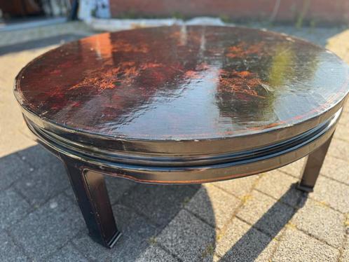 Grande table basse chinoise laquée 2e moitié XX style Qing, Antiek en Kunst, Antiek | Meubels | Tafels, Ophalen