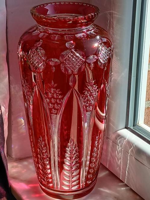 Vase " Viennois" Val St Lambert - Art déco signe S 1926, Antiek en Kunst, Antiek | Glaswerk en Kristal, Ophalen of Verzenden