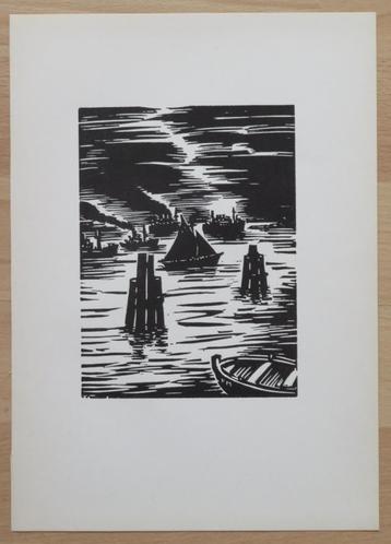 Houtsnede van Frans Masereel: DE WESTERSCHELDE beschikbaar voor biedingen