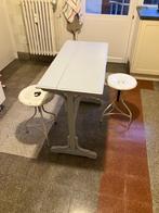 Table en bois, Début 20e, 60 cm of meer, Gebruikt, Rechthoekig