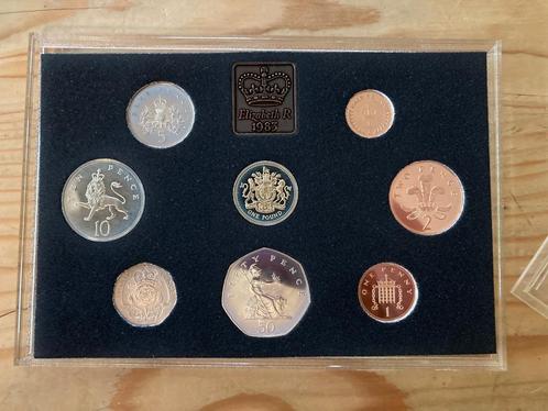 Prachtige set munten United Kingdom Elizabeth R 1983, Timbres & Monnaies, Monnaies | Europe | Monnaies non-euro, Série, Autres pays