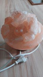 bol en pierre à sel avec pierres et lampe à vendre, Collections, Minéraux & Fossiles, Enlèvement, Minéral