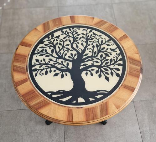 Unieke salontafel, Huis en Inrichting, Tafels | Salontafels, Nieuw, 50 tot 75 cm, 50 tot 100 cm, 50 tot 100 cm, Rond, Ophalen