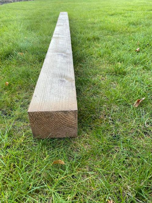 Stevige houten balken 220 cm lang 9,5cm x 7,5 cm, Tuin en Terras, Palen, Balken en Planken, Zo goed als nieuw, Balken, 180 tot 250 cm