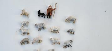 set met veel schapen + herder en hond - H0 1:87 beschikbaar voor biedingen