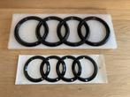 Audi Ringen embleem voorkant / achterkant (glossy)zwart, Ophalen of Verzenden