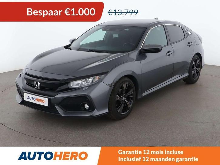 Honda Civic 1.0 VTEC Elegance (bj 2017), Auto's, Honda, Te koop, Civic, ABS, Achteruitrijcamera, Adaptive Cruise Control, Airbags
