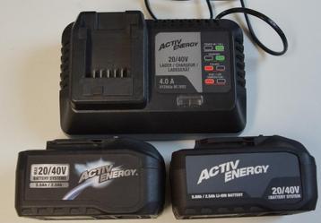 2 Batteries 5,0Ah avec chargeur « Activ Energy »