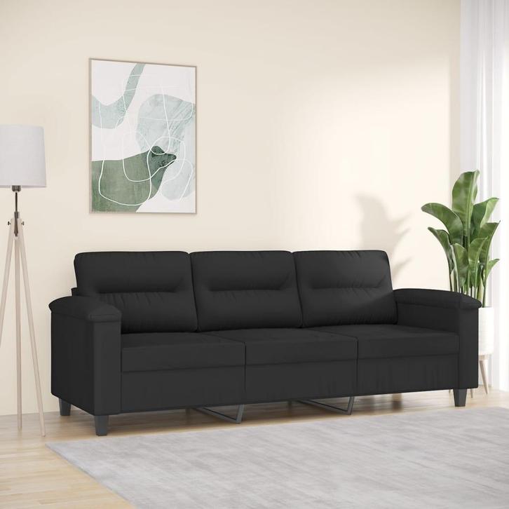 drie zit zetel zwart 180 cm nieuw in verpakking, Huis en Inrichting, Zetels | Zetels, Nieuw, Metaal, Ophalen