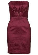 Korte jurk bordeaux cocktailjurk Vila Foxella 36 of S, Kleding | Dames, Verzenden, Nieuw, Maat 36 (S), Boven de knie
