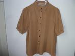 Blouse korte mouwen Nümph - cognac - maat 34, Beige, Nümph, Ophalen of Verzenden, Zo goed als nieuw