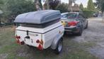 Toffe retro Polyester bagagewagen met skibox, nieuwe banden!, Auto diversen, Aanhangers en Bagagewagens, Ophalen, Gebruikt