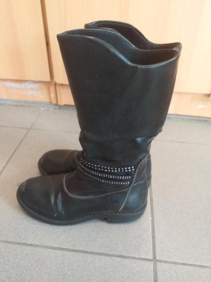 Zwarte laarzen met steentjes maat 32, goede staat, Kinderen en Baby's, Kinderkleding | Schoenen en Sokken, Gebruikt, Laarzen, Meisje