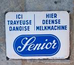Emaille bord Senior melkmachine, Ophalen of Verzenden, Gebruikt