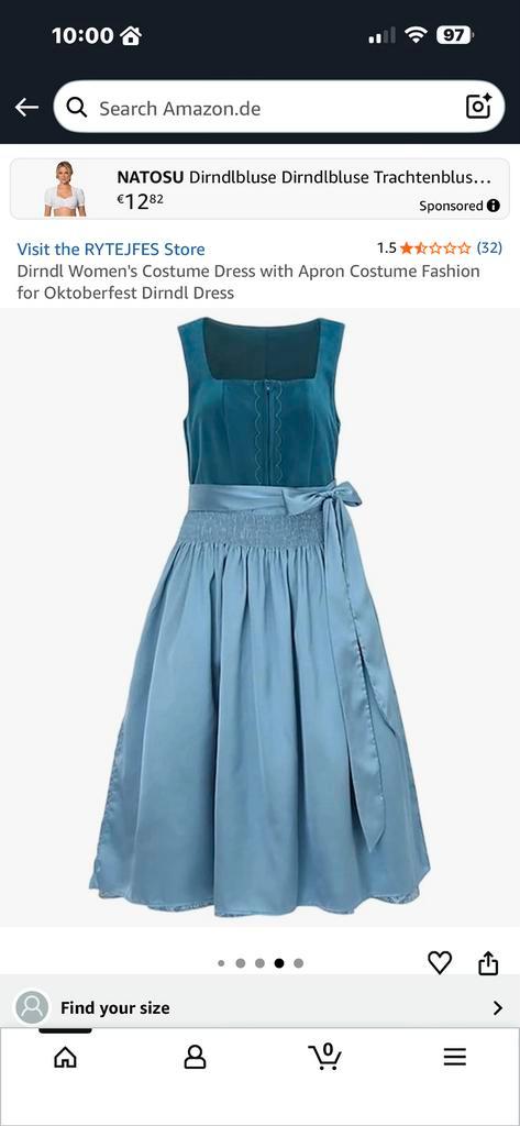 Ensemble Dirndl Complet (3 p) Oktoberfest/Fête de la Bière, Kleding | Dames, Gelegenheidskleding, Zo goed als nieuw, Ophalen of Verzenden