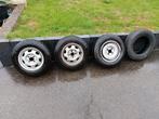 Set wielen voor aanhangwagen 4x100 155/80 R13, Auto diversen, Aanhangwagen-onderdelen, Ophalen