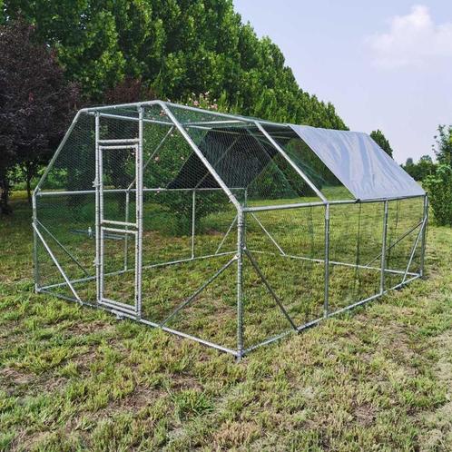 Buitenverblijf | Gegalvaniseerd staal | 4 x 3 x 2 meter, Animaux & Accessoires, Accessoires pour chiens, Neuf, Envoi