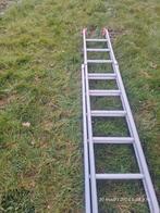 2-delige ladder van aluminium 2x 14 sporten (7,4m), Doe-het-zelf en Bouw, Ladders en Trappen, Ladder, Gebruikt, Opvouwbaar of Inschuifbaar