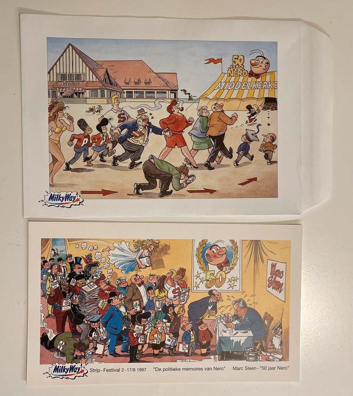 Nero middelkerke envelop nr 3 met kleurenlibris Nieuwstaat, Collections, Personnages de BD, Enlèvement ou Envoi