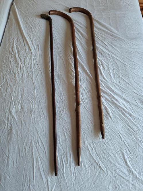 3 wandelstokken met de hand vervaardigd,antieke, Diversen, Wandelstokken, Gebruikt, Ophalen