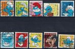 Série complète de timbres oblitérés Schtroumpfs 3814/23, Autre, Avec timbre, Affranchi, Timbre-poste