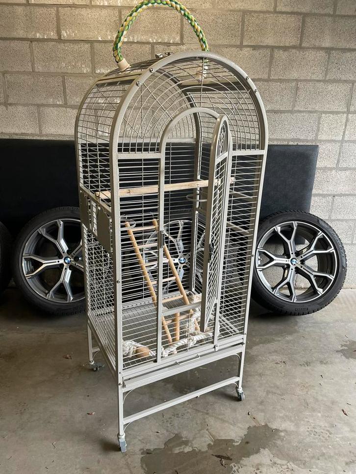 Parkieten of papegaai kooi - vogelkooi, Dieren en Toebehoren, Vogels | Hokken en Kooien, Zo goed als nieuw, Vogelkooi, Hout, Ophalen