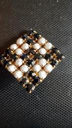 broche de fantaisie damier blanc et noir (x2086), Handtassen en Accessoires, Broches, Overige materialen, Gebruikt, Overige kleuren