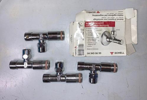 4 robinets equerres SCHELL arrivée 1/2" sortie 3/8" neufs, Hobby & Loisirs créatifs, Bricolage, Neuf, Outillage ou Accessoires