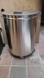 Afval emmers Inox en op wielen, Huis en Inrichting, Ophalen, Zo goed als nieuw, RVS