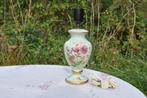 pied de lampe en faience vert pistache fleur, Ophalen of Verzenden