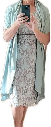 Feestjurk en stola van Linea Raffaelli maat 42, Kleding | Dames, Gelegenheidskleding, Zo goed als nieuw, Galajurk, Maat 42/44 (L)