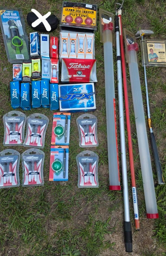 Nieuwe en gebruikte golfballen met dispensers, Sport en Fitness, Golf, Zo goed als nieuw, Mizuno, Ophalen
