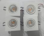 4 sets dimbare en verstelbare inbouwspots 6W LED + voeding, Huis en Inrichting, Lampen | Spots, Metaal of Aluminium, Ophalen of Verzenden