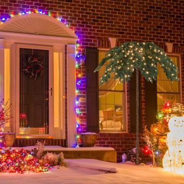 Unieke Kerstboom. Led Verlichte Palmboom. 1.80m. 250 Led's., Enlèvement ou Envoi, Neuf