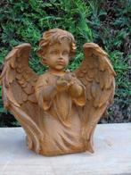 statue d un ange a genoux avec oiseau en fonte pat rouillé ., Jardin & Terrasse, Ange, Enlèvement ou Envoi, Métal, Neuf