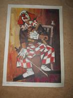 Affiche de dessin - Clown August - 1972, Collections, Photos & Gravures, Comme neuf, Enlèvement ou Envoi