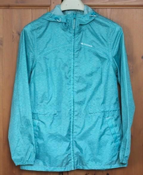 Blauwe Quechua regenjas – Maat XS, Kleding | Dames, Jassen | Zomer, Zo goed als nieuw, Maat 34 (XS) of kleiner, Blauw, Ophalen of Verzenden