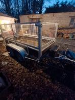 Remorque double essieux grillagée neuve, Enlèvement