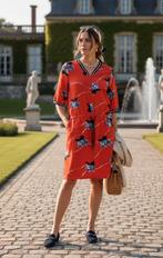 Jurk rood cks, Kleding | Dames, Maat 38/40 (M), Ophalen of Verzenden, Zo goed als nieuw, Knielengte