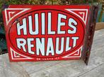 Emaille reclamebord Huiles Renault 1932, Verzamelen, Ophalen of Verzenden, Gebruikt, Reclamebord