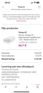Tempur kussen, Huis en Inrichting, Ophalen of Verzenden, Zo goed als nieuw, Kussen