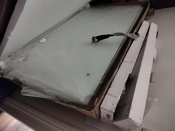 Glazen luifel roestvrije staal gehard glas 150X90 cm, Tuin en Terras, Overkappingen, Nieuw, Overige typen, Ophalen