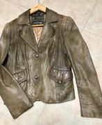 Olijfgroen lederen vestje met fijne details, Enlèvement ou Envoi, Taille 36 (S), Laura bianca, Vert