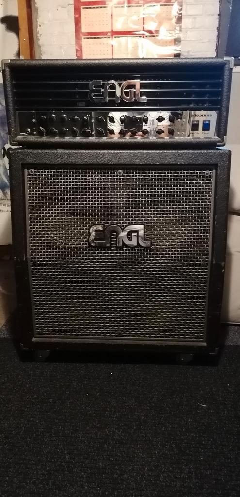 ENGL E640 invader 150 + E412 vintage 30 cabinet + footswitch, Muziek en Instrumenten, Versterkers | Bas en Gitaar, Gebruikt, 100 watt of meer