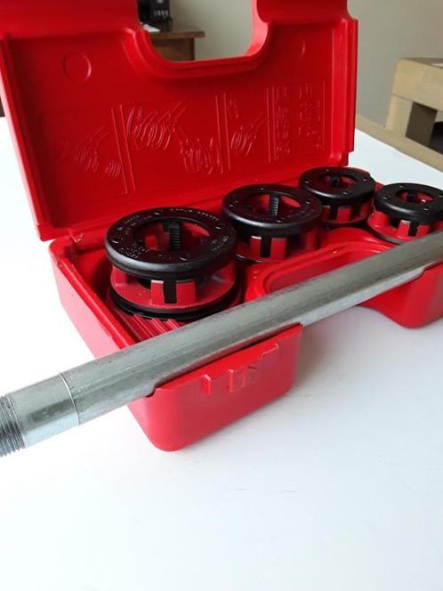 Rothenberger draad set 1/2-3/4 -1-11/4 duim nieuw pvc koffer, Doe-het-zelf en Bouw, Gereedschap | Handgereedschap, Nieuw, Ophalen